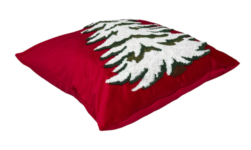 Подушка декоративная Linen Way Елочка 45x45 см цвет красный - фото 2