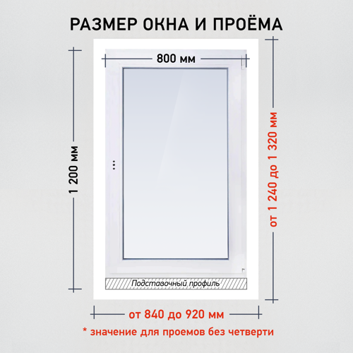 Окно пластиковое ПВХ Рехау одностворчатое 1170x800 мм (ВхШ) правое двухкамерный стеклопакет белый/белый - фото 5