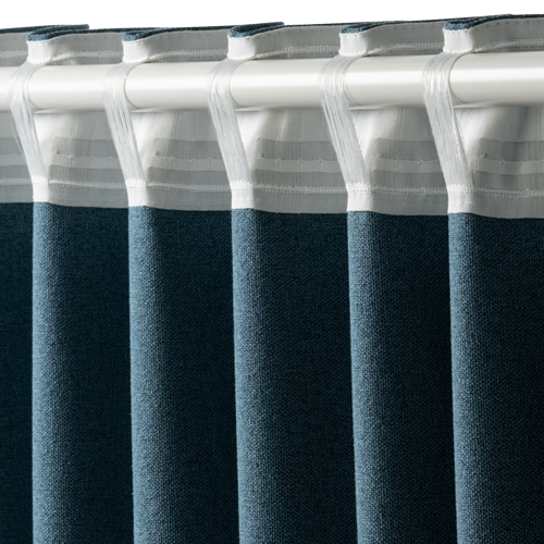 Штора на ленте со скрытыми петлями блэкаут KREAFORTA Sanur 200x300 см цвет синий - фото 8