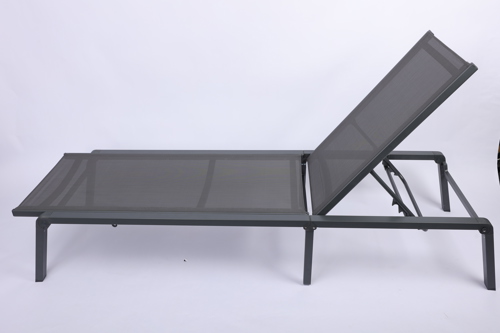 Шезлонг BEGINIA Kreo 191x60 см сталь серый - фото 2