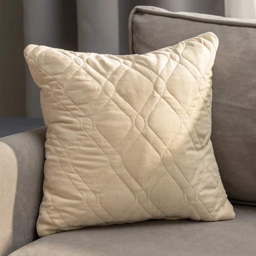 Подушка декоративная Linen Way 43x43 см замша кремовый