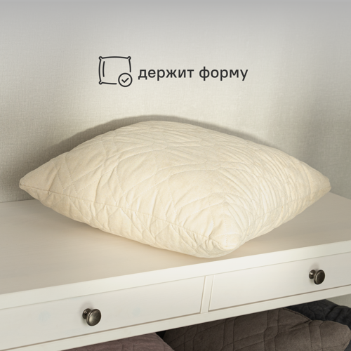 Подушка декоративная Linen Way 43x43 см замша кремовый - фото 6