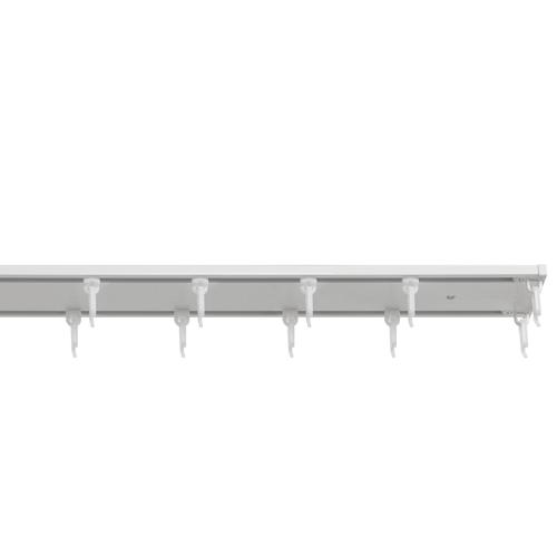 Шинный карниз двухрядный KREAFORTA Pro 160 см алюминий цвет белый комплект - фото 4