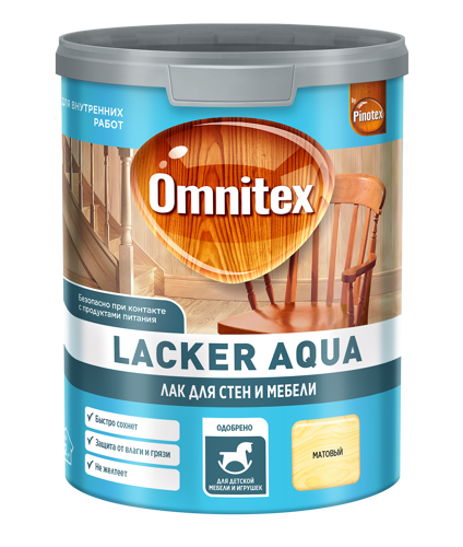 Лак акриловый Omnitex Lacker Aqua матовый прозрачный 1 л - фото 2