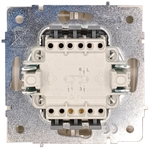 Выключатель встраиваемый Zima 2 клавиши цвет слоновая кость - фото 4