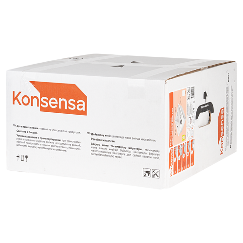 Мойка для кухни под столешницу KONSENSA 44x42 см глубина чаши 21 см кварц цвет белый - фото 12