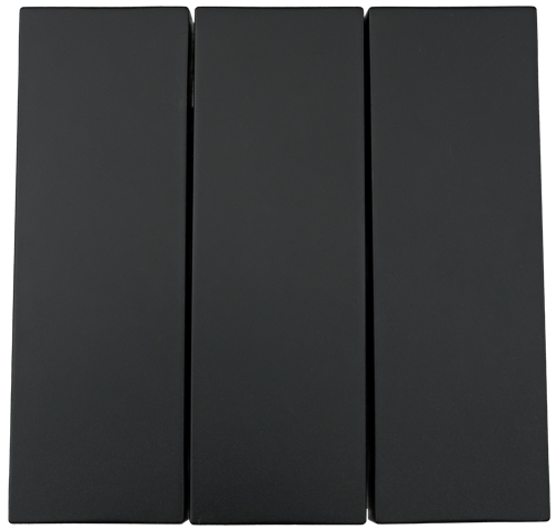 Выключатель встраиваемый Lezard Zima 3 клавиши цвет черный бархат - фото 3