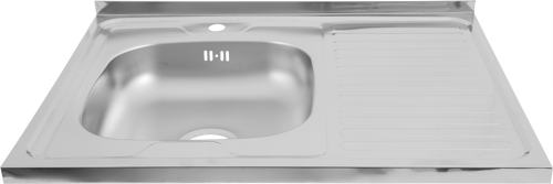 Мойка для кухни накладная левая с крылом S-220 60x80 см глубина чаши 14 см нержавеющая сталь - фото 4