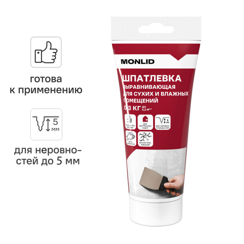 Финишная шпатлевка акриловая MONLID 0.3 кг