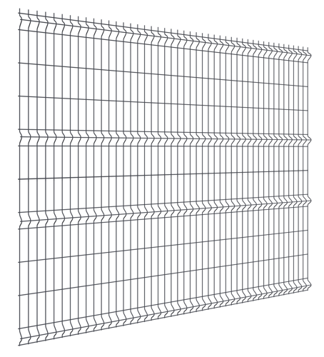 3D панель для забора Эко 2x2.5 см 3 мм RAL 7024 серый 4 ребра